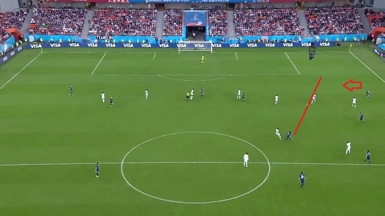 JPN begin to get in behind with quick passes