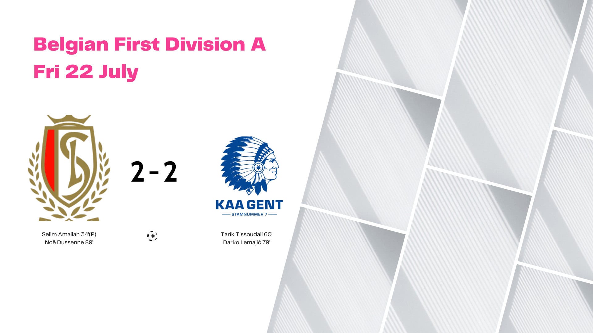 Belgian Pro League: Standard vs Gent - data viz, stats and insights