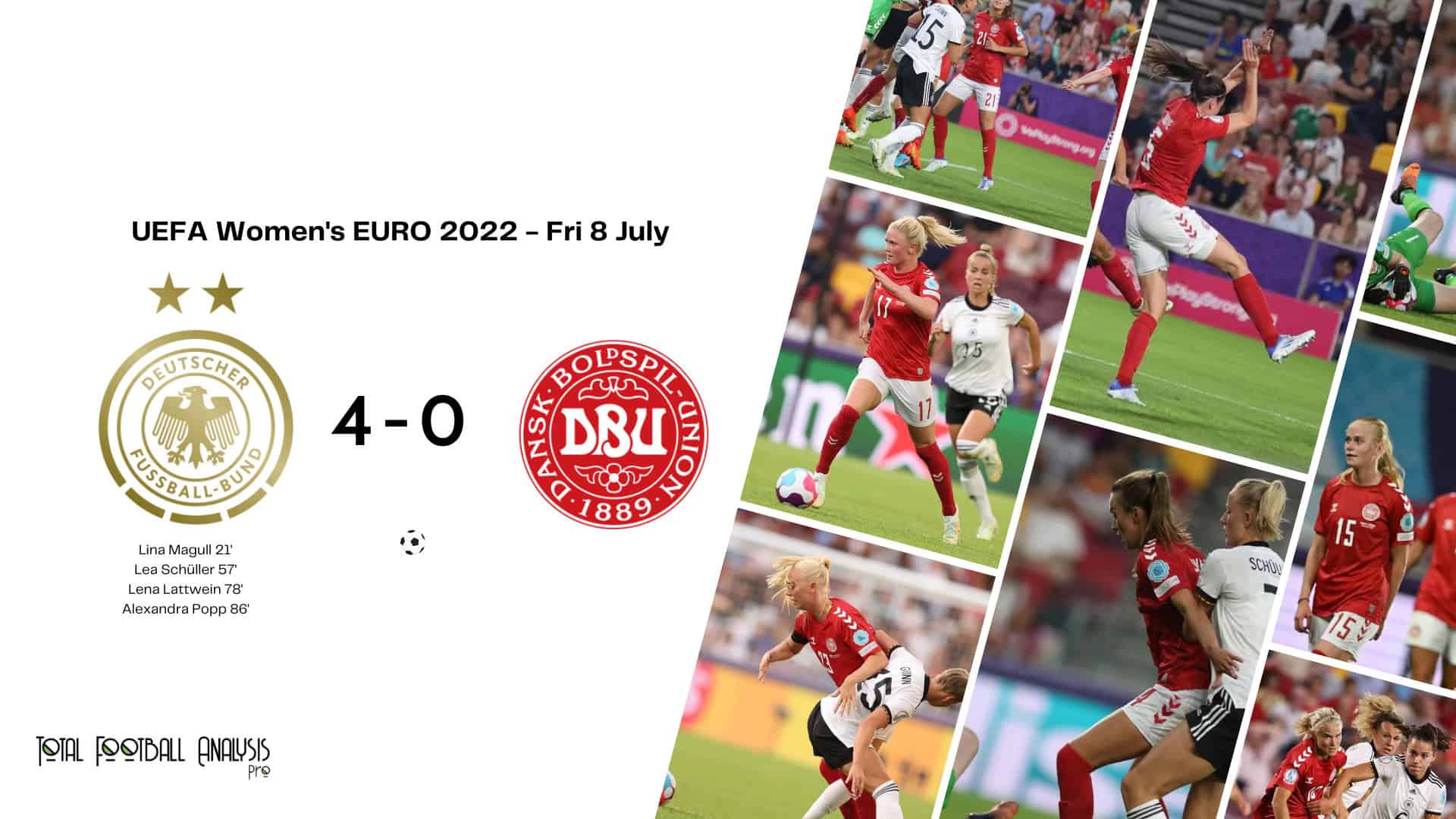 WEURO 2022: Germany vs Denmark - data viz, stats and insights