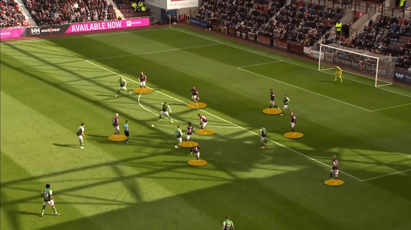 hearts vs hibs 3 defending