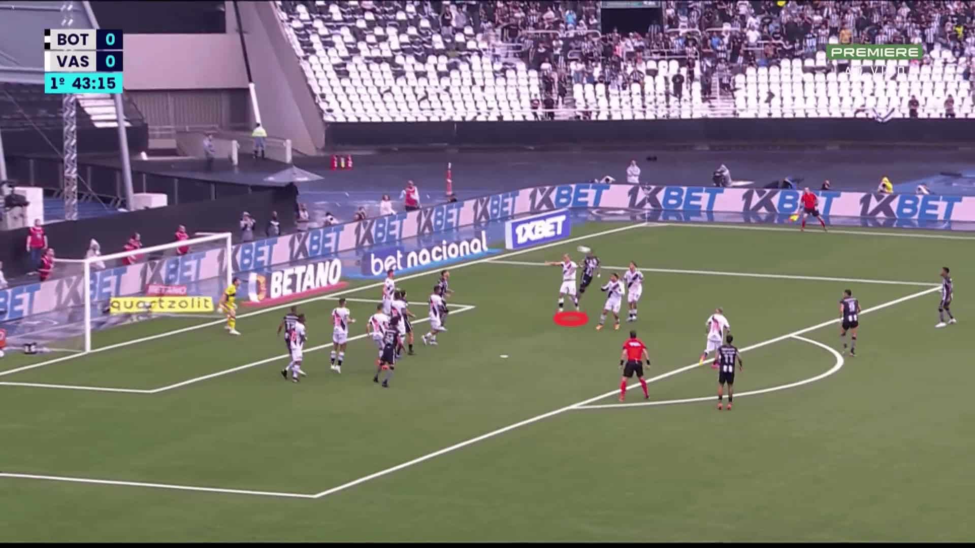 Campeonato Brasileiro Série A: Botafogo's Attacking Corner Routines - Set Piece Analysis 3 dissecting-botafogo's-routines-in-attacking-corners-set-piece-analysis-tactics