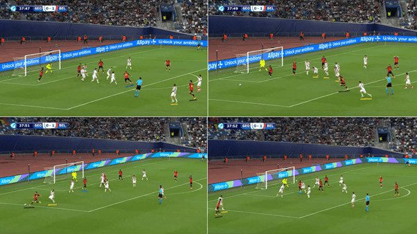 De Cuyper Cross Assist vs Georgia U21 Complete