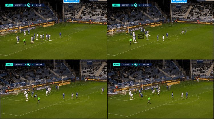 Caen Corner vs Bastia Complete