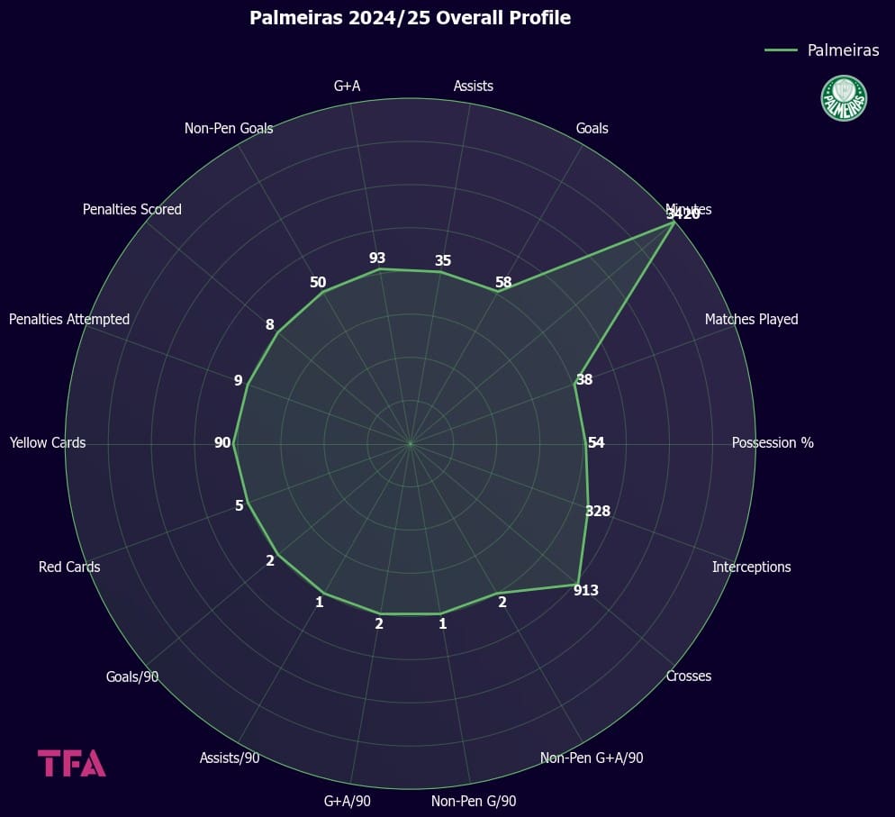 Palmeiras 2024-25 Overall Profile