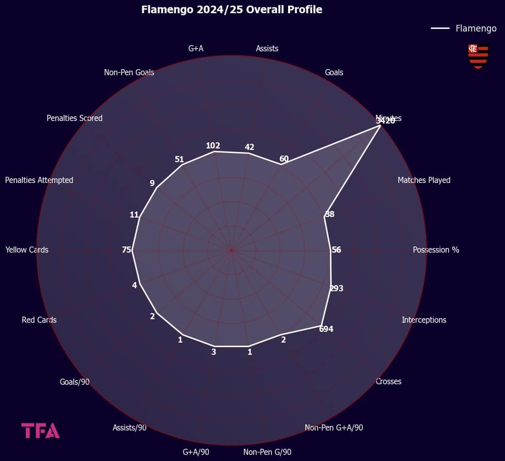 Flamengo 2024-25 Overall Profile