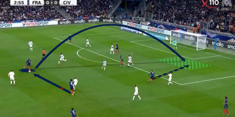 Paul Pogba line breaking pass