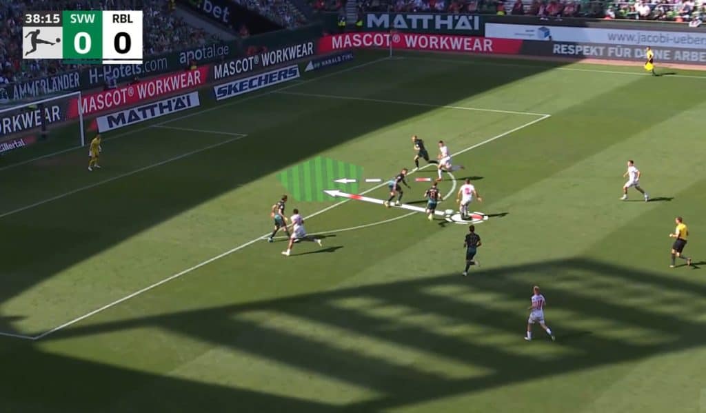 Sesko pass in behind