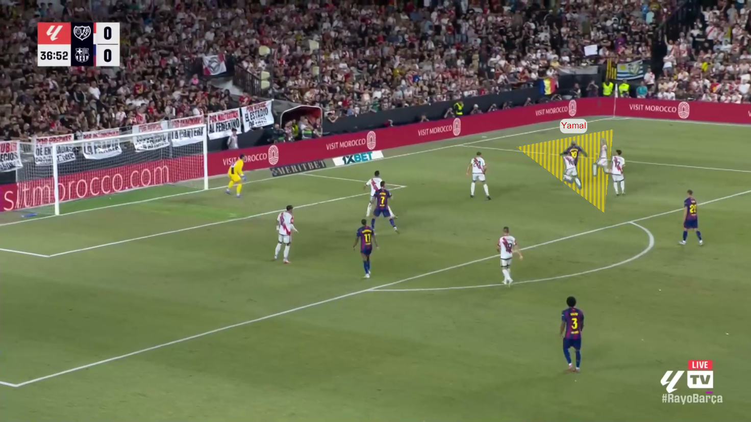 Rayo Exploiting Yamal’s Lost Dribble to Deny a Clear Barcelona Goal