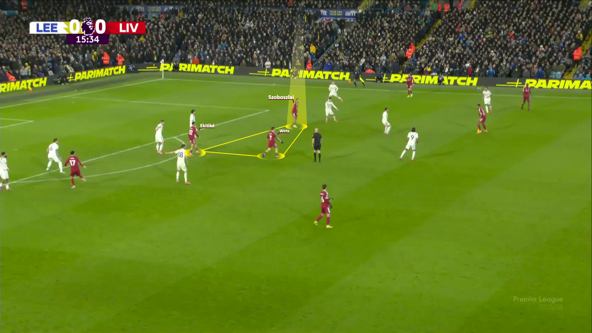Szoboszlai In The Advanced Right-Sided Role During Liverpool’s Attacking Phase
