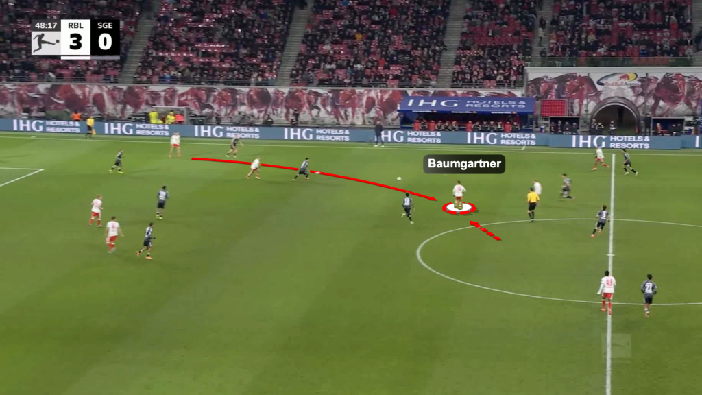 Dropping to receive in mid third