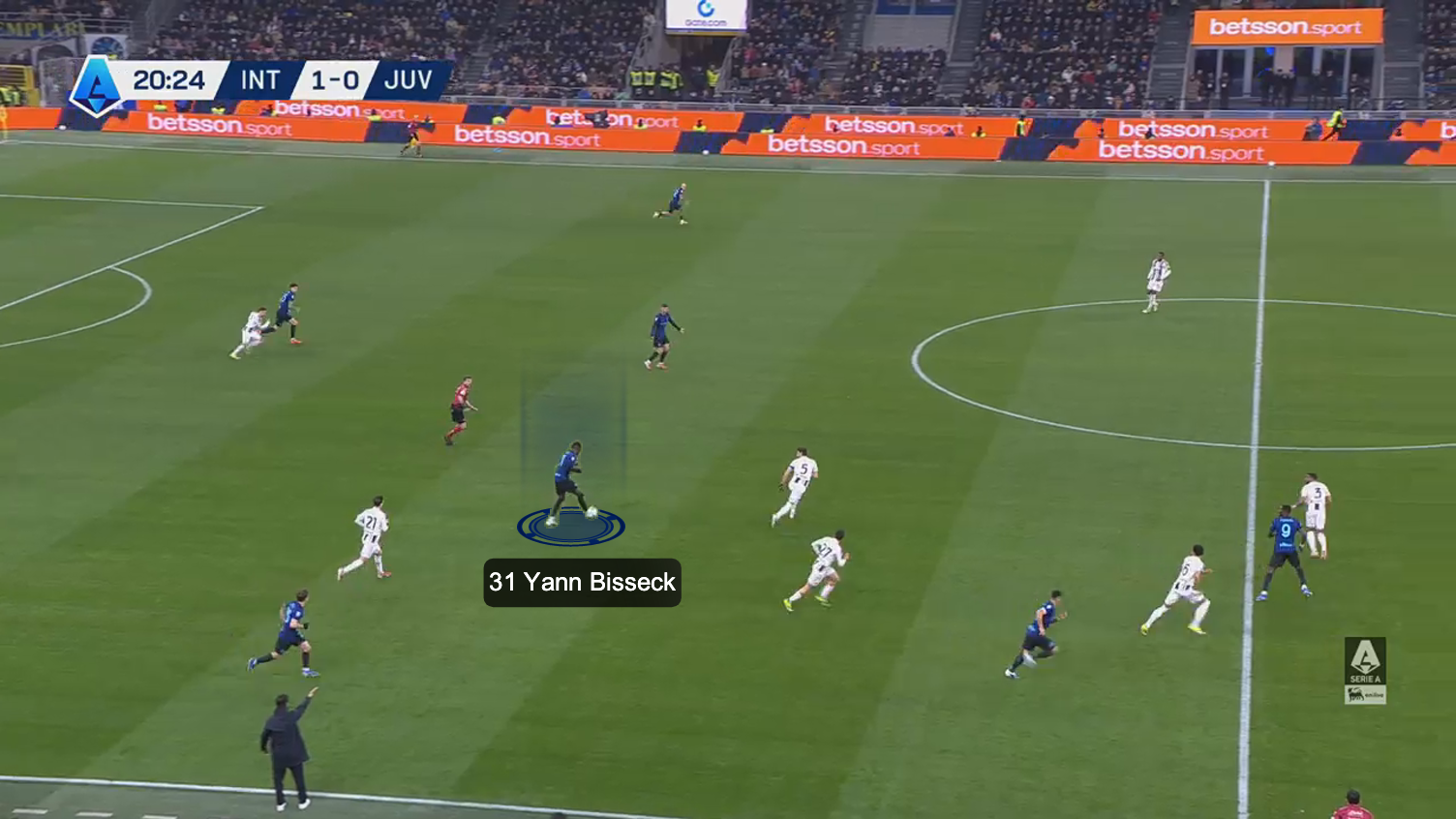 Bisseck into midfield