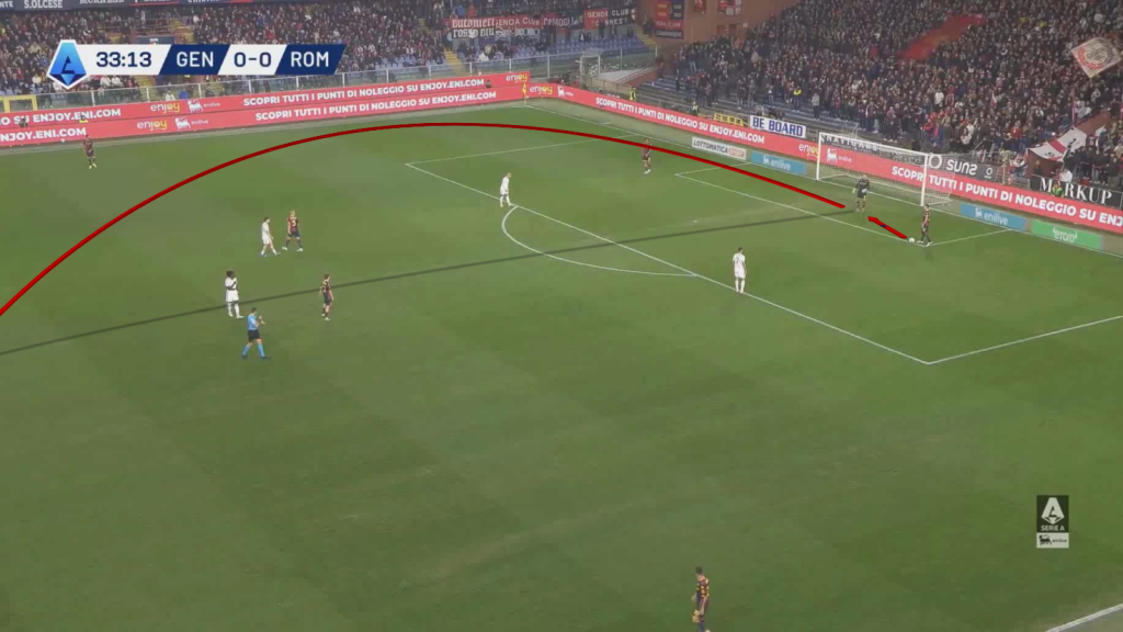 Genoa goal kick routine