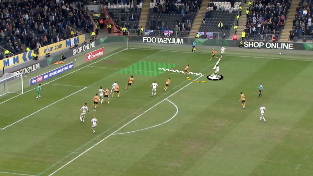 Receiving in half space going down the line