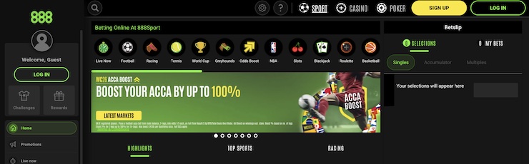 888Sport is one of the best betting sites for crypto holders.