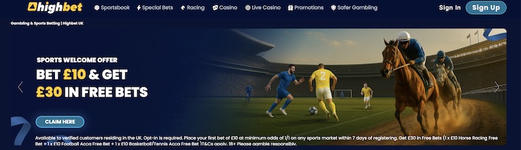 HighBet is one of the top new sportsbooks for UK players.