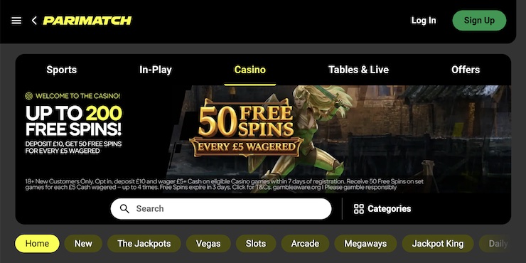 Parimatch's casino app offers quick and easy betting on the move, along with fast payouts and big bonus offers.