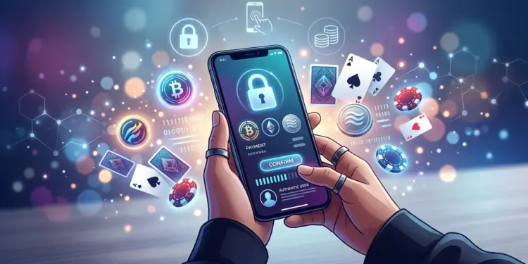 Digital payment platform for online casinos with smartphone and secure transaction interface
