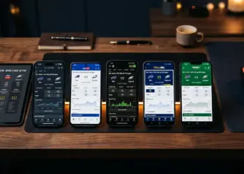 Multiple sports betting platforms displayed on devices for comparison
