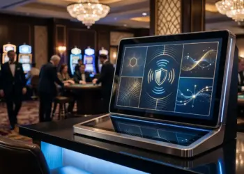 Modern digital payment interface for casino transactions with secure encryption technology