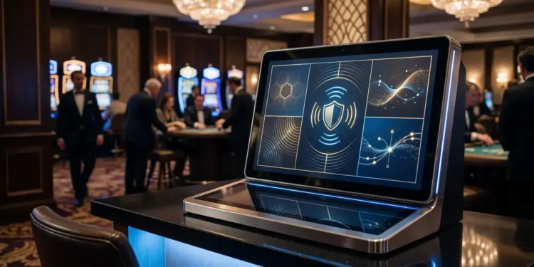 Modern digital payment interface for casino transactions with secure encryption technology