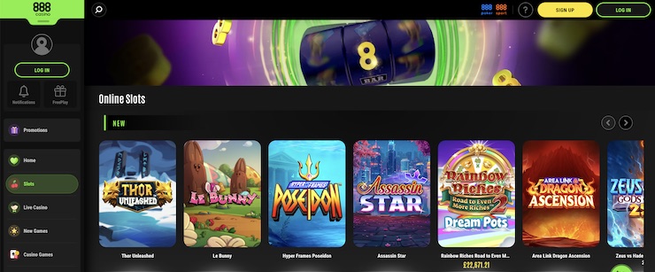 888casino is one of the top casinos for crypto users.
