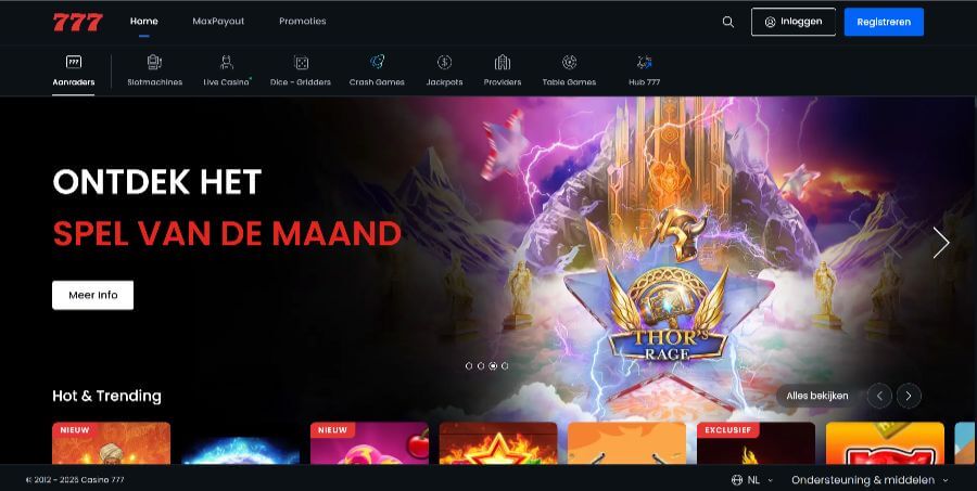 Homepage Casino 777 online casino Nederland