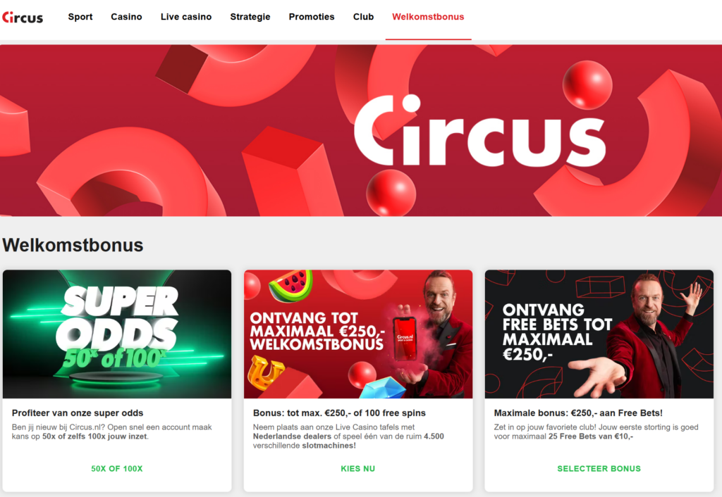 Homepage Circus casino online casino Nederland