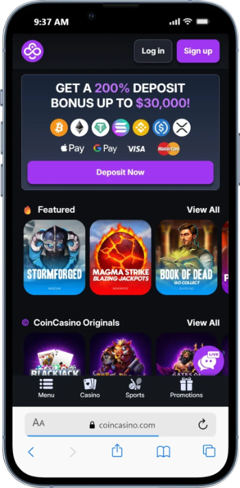 CoinCasino - sign up offer