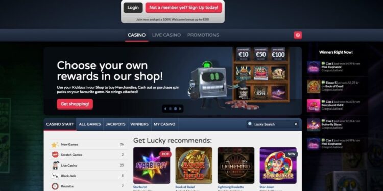 Screenshot GetLucky Casino online
