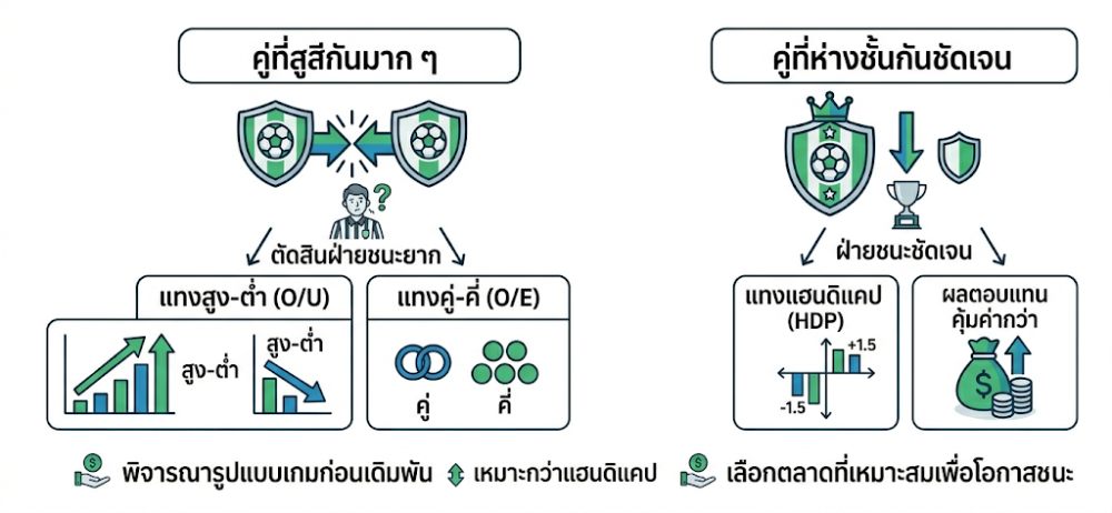 อินโฟกราฟิกเกี่ยวกับการเลือกตลาดการเดิมพันที่เหมาะสม
