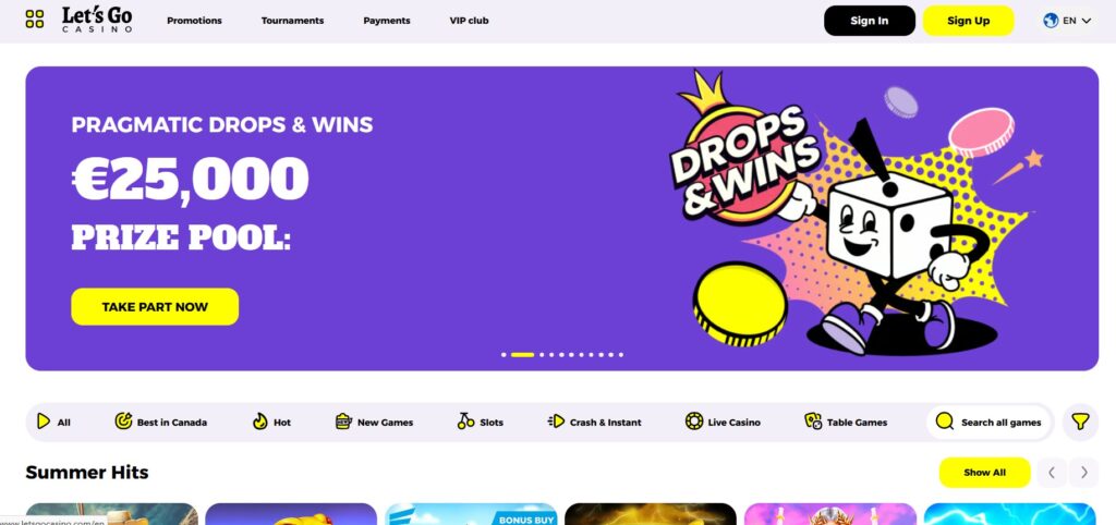 Casino en ligne Let's go casino