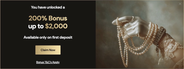 Lucky Ones gives new players in Ireland a generous 200% welcome bonus offer to play their favourite online casino games.