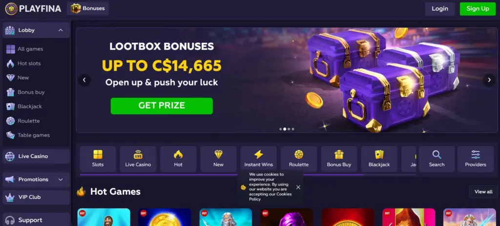 Meilleur casino en ligne : Playfina