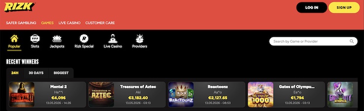 Rizk Casino is the perfect online casino for high rollers who want big betting limits in the UK.