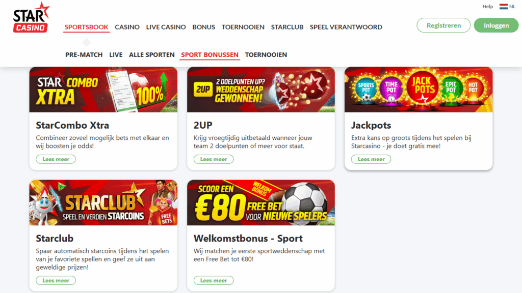 Starcasino sportsbook voor wedden op WK Voetbal 2026