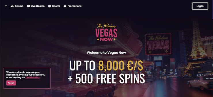 Vegas Now has one of the best welcome bonus offers among Irish online casinos.