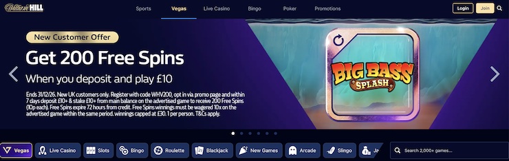 William Hill is one of the most trusted crypto casinos for UK players.