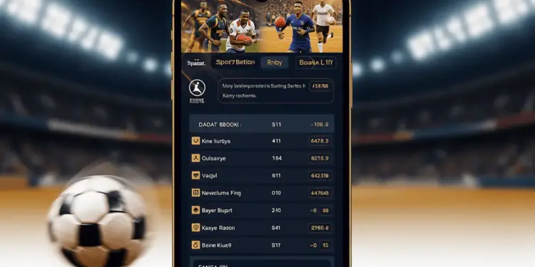 Digital sports betting platform on mobile device in Kenya, displaying odds and sports betting interface