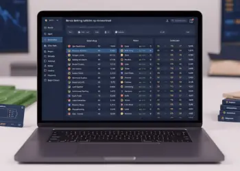 Digital dashboard displaying sports betting platform comparison and analytics for Kuwait betting sites