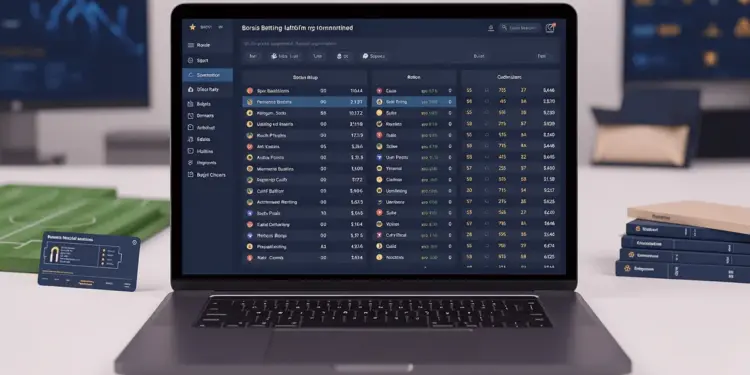 Digital dashboard displaying sports betting platform comparison and analytics for Kuwait betting sites