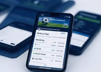 Digital sports betting platforms comparison displayed on modern smartphone screens with clean interface design