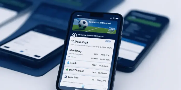 Digital sports betting platforms comparison displayed on modern smartphone screens with clean interface design