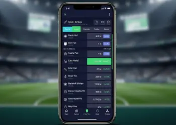 Professional sports betting interface on smartphone showing live odds and match statistics