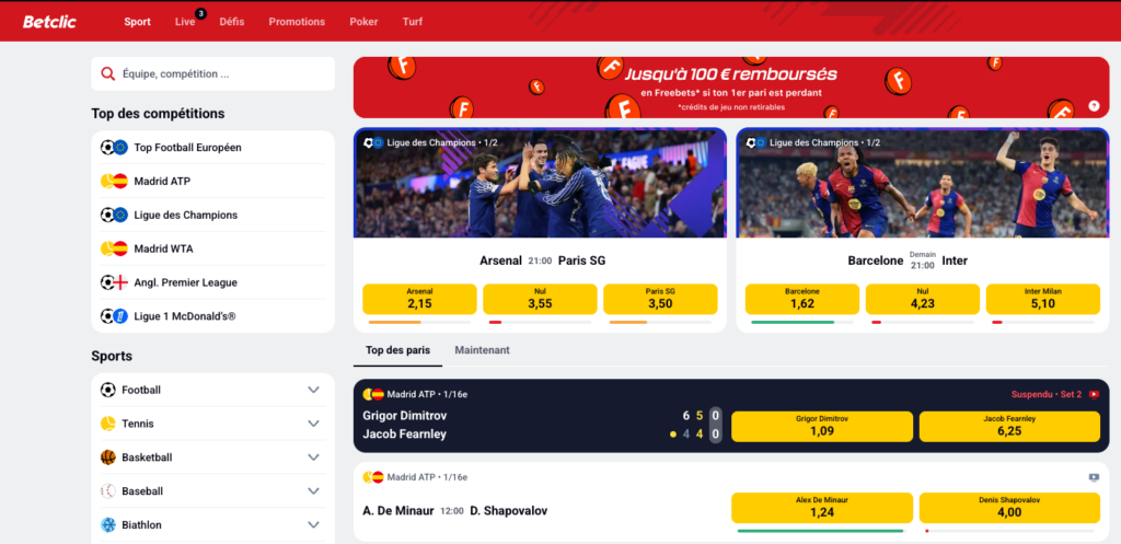 Meilleur casino en ligne France : Betclic