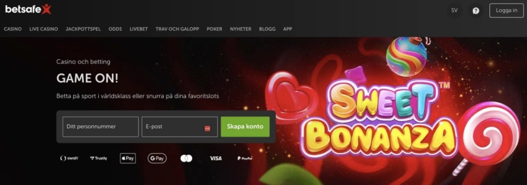 Betsafe hemsida