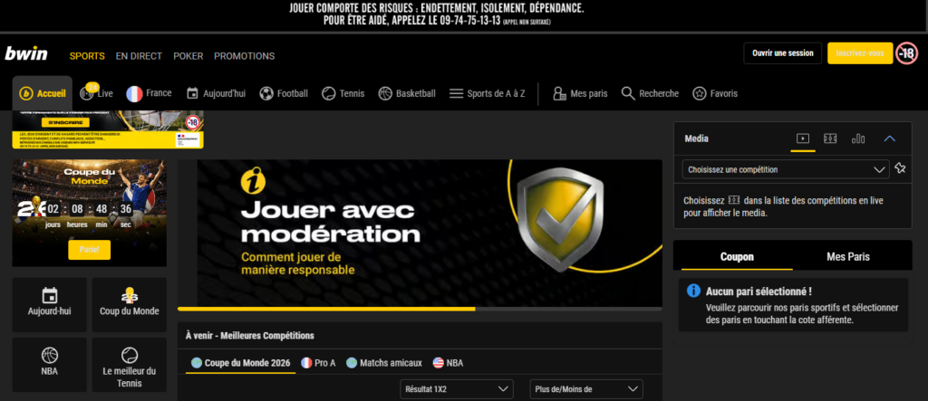 bwin site paris sportif Coupe du Monde