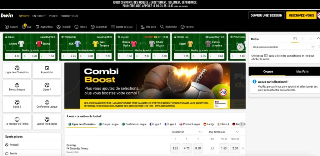 Casino français Bwin (home page)