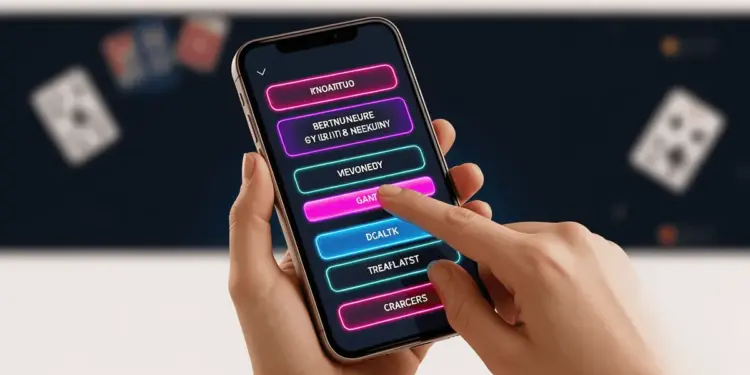 Instant access online casino interface on mobile device without registration process