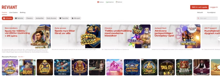 Reviant casino hemsida