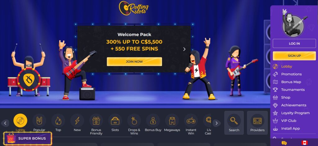 Rolling Slot casino en ligne 